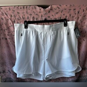 Ideology white athletic lined shorts  size 3X. NWT
